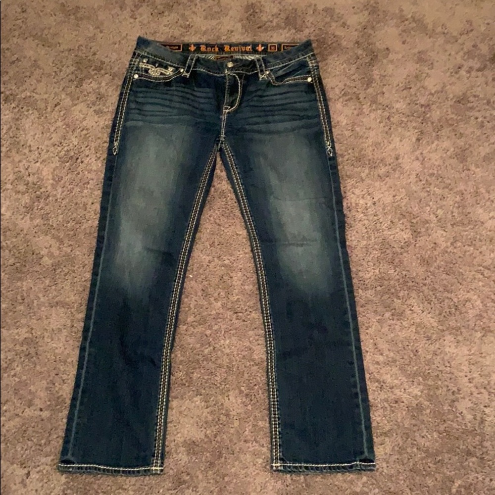 Rock Revival Easy Straight Dark Wash Jean 31x31